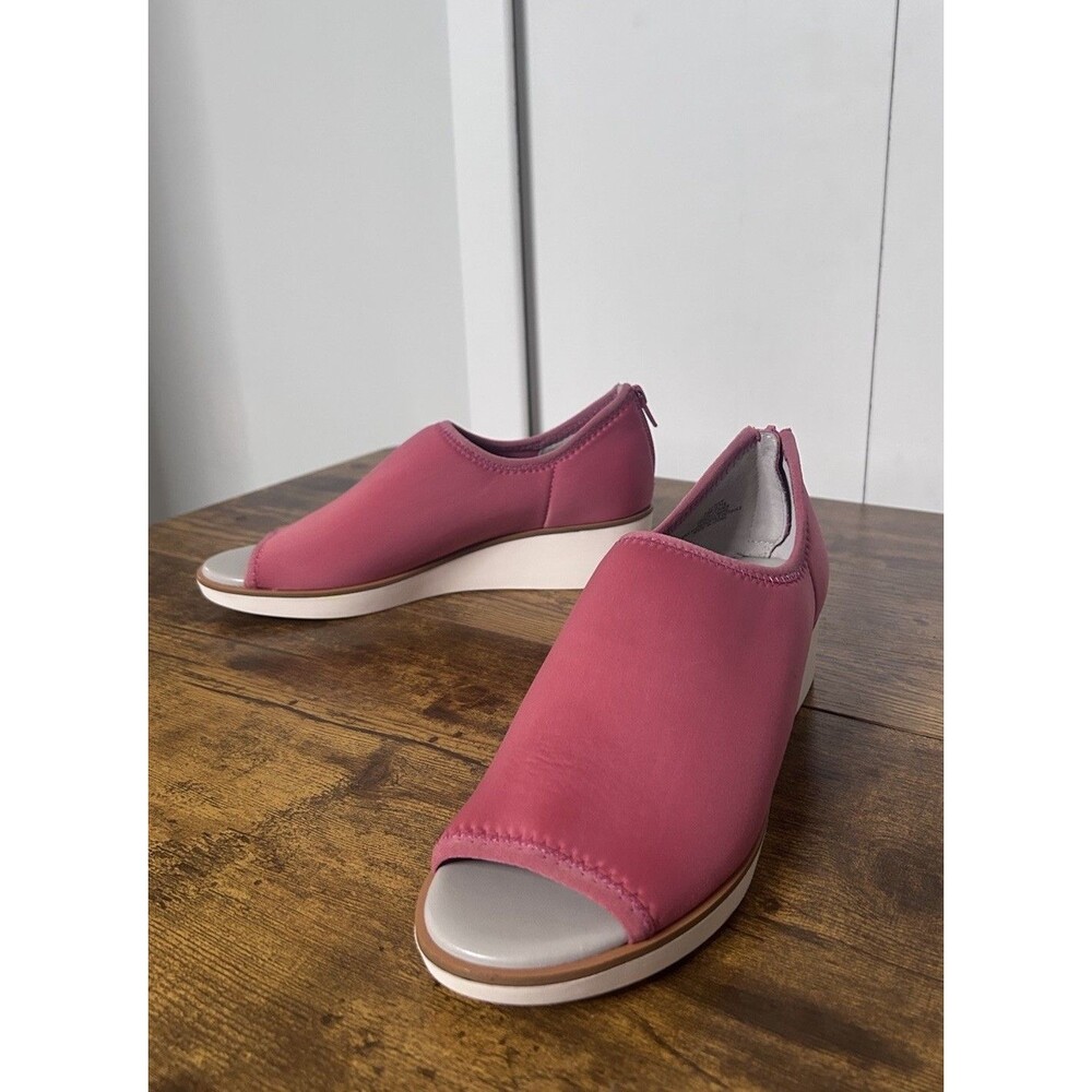 Lori Goldstein Stretch Knit Slip On Wedges Sz 7 Summer Preppy Coastal Spring